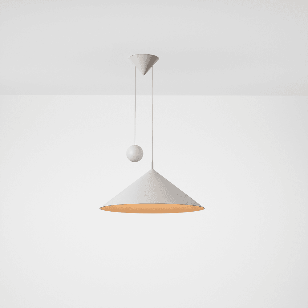 luminária e-cone, de carolina maluhy para lumini